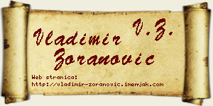 Vladimir Zoranović vizit kartica